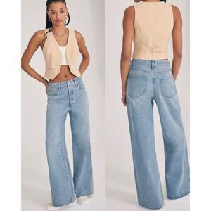 Favorite Daughter NWT THE OLLIE ULTIMATE BAGGY WIDE LEG denim Jean 31